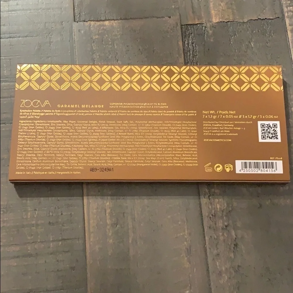 ZOEVA Caramel Melange‎ Eyeshadow Palette with 10 Rich Shades New